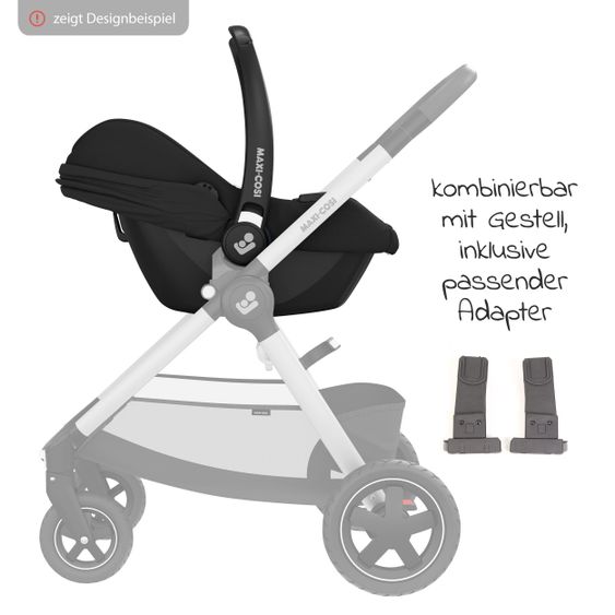 TFK Kombi-Kinderwagen Mono mit Luftreifen, Kombi-Einheit, Babyschale Cabriofix, Isofix-Basis & XXL-Zamboo Zubehör - Olive