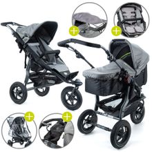 Joggster Adventure 2 Set passeggino combinato con Multi X e portabicchieri gratuito, parapioggia, coprisedile e cappottina parasole - Quiet Shade