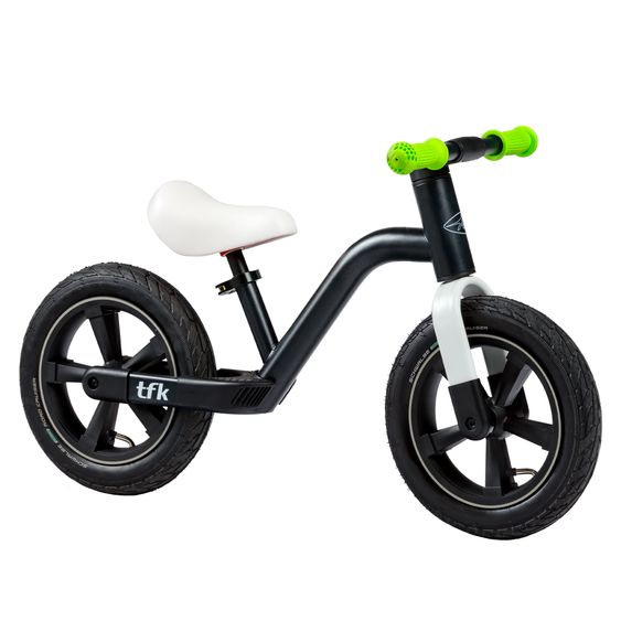 TFK Laufrad Balance Bike mit Luftreifen, Trageschlaufe & verstellbarem Sattel - Grün