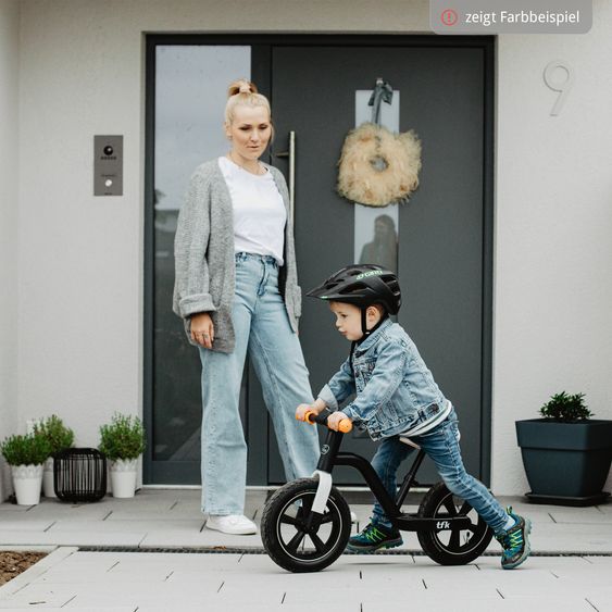 TFK Laufrad Balance Bike mit Luftreifen, Trageschlaufe & verstellbarem Sattel - Grün