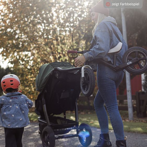 TFK Laufrad Balance Bike mit Luftreifen, Trageschlaufe & verstellbarem Sattel - Grün