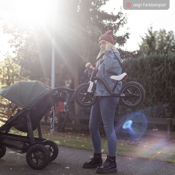 TFK Laufrad Balance Bike mit Luftreifen, Trageschlaufe & verstellbarem Sattel - Grün