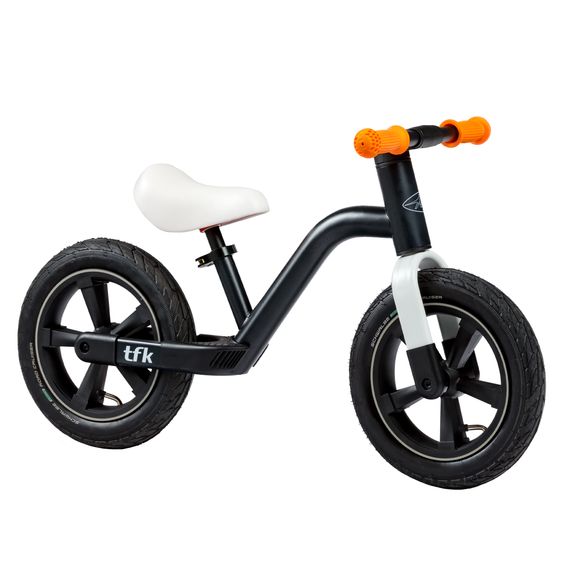 TFK Laufrad Balance Bike mit Luftreifen, Trageschlaufe & verstellbarem Sattel - Orange
