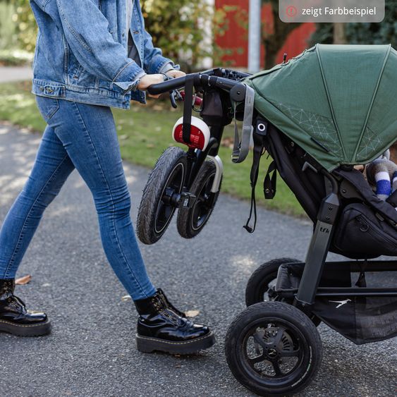 TFK Laufrad Balance Bike mit Luftreifen, Trageschlaufe & verstellbarem Sattel - Orange