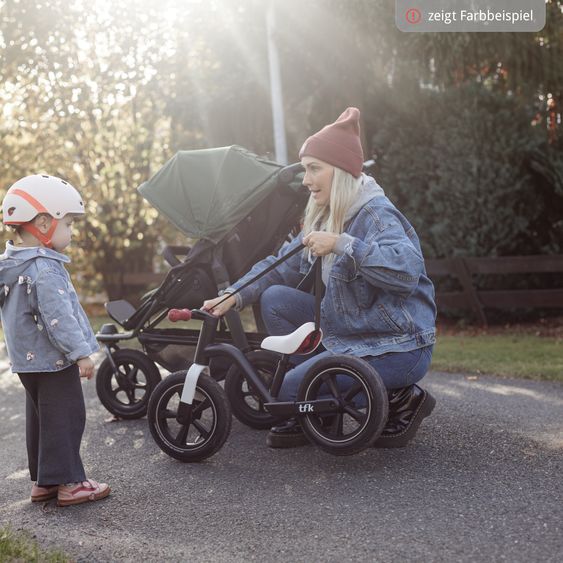 TFK Laufrad Balance Bike mit Luftreifen, Trageschlaufe & verstellbarem Sattel - Orange