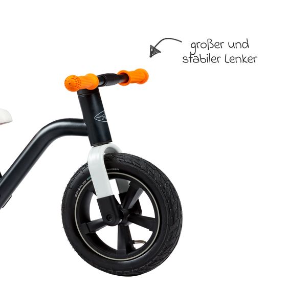 TFK Laufrad Balance Bike mit Luftreifen, Trageschlaufe & verstellbarem Sattel - Orange