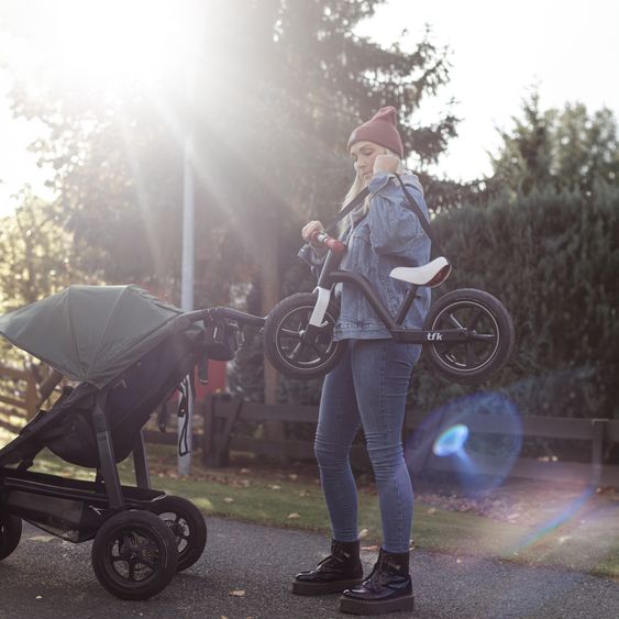 TFK Laufrad Balance Bike mit Luftreifen, Trageschlaufe & verstellbarem Sattel - Rot