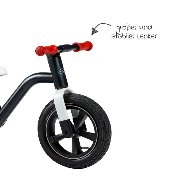 TFK Laufrad Balance Bike mit Luftreifen, Trageschlaufe & verstellbarem Sattel - Rot