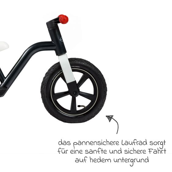 TFK Laufrad Balance Bike mit Luftreifen, Trageschlaufe & verstellbarem Sattel - Rot