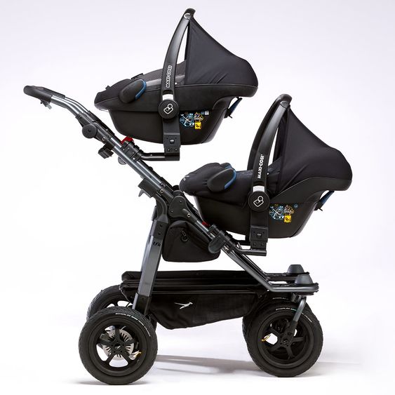 TFK Maxi-Cosi / Cybex / Joie Adapter für zwei Babyschalen für Geschwister- & Zwillingswagen Duo