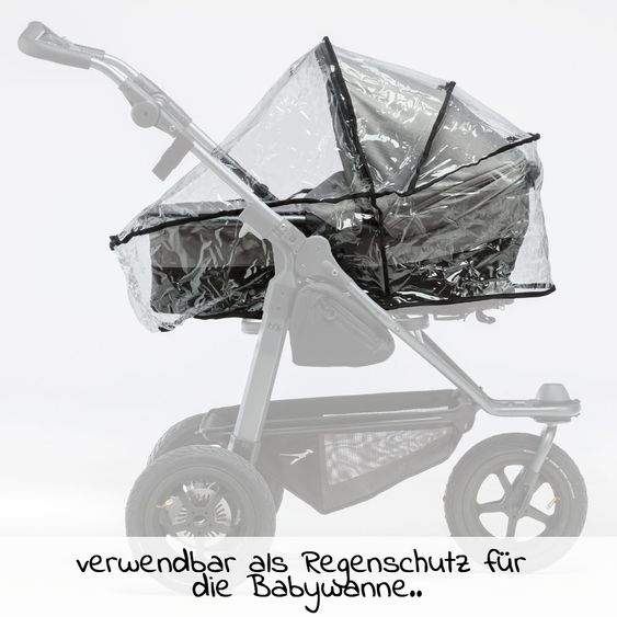 TFK Raincover for Mono Combi Unit (Carrycot + Seat)