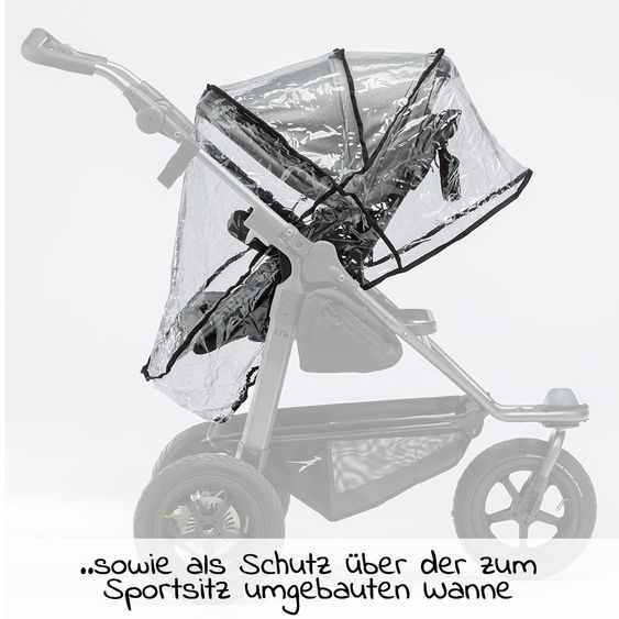 TFK Raincover for Mono Combi Unit (Carrycot + Seat)