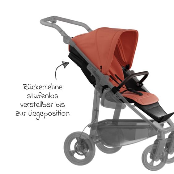 TFK Sport-Einheit XXL Sportsitz für Mono 3/4 & Pro - Lachs