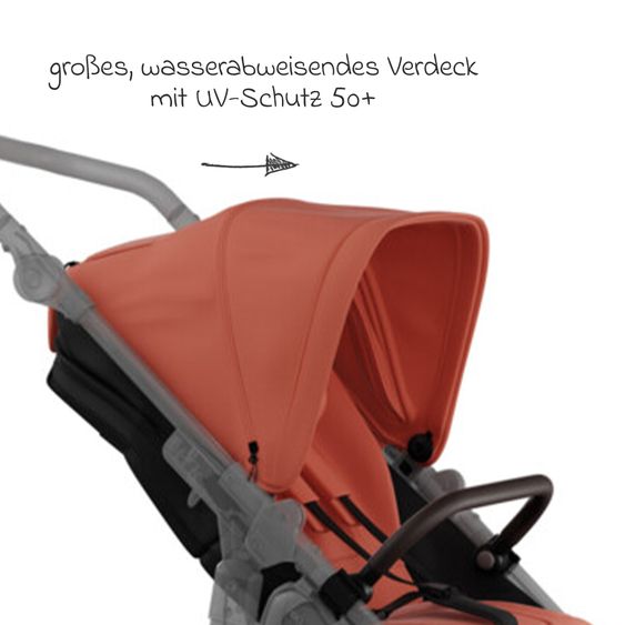 TFK Sport-Einheit XXL Sportsitz für Mono 3/4 & Pro - Lachs