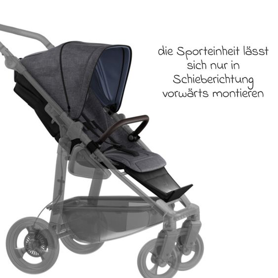 TFK Sport-Einheit XXL Sportsitz für Mono 3/4 & Pro - Premium Grau