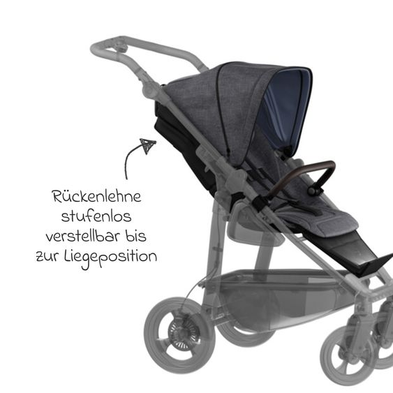 TFK Sport-Einheit XXL Sportsitz für Mono 3/4 & Pro - Premium Grau
