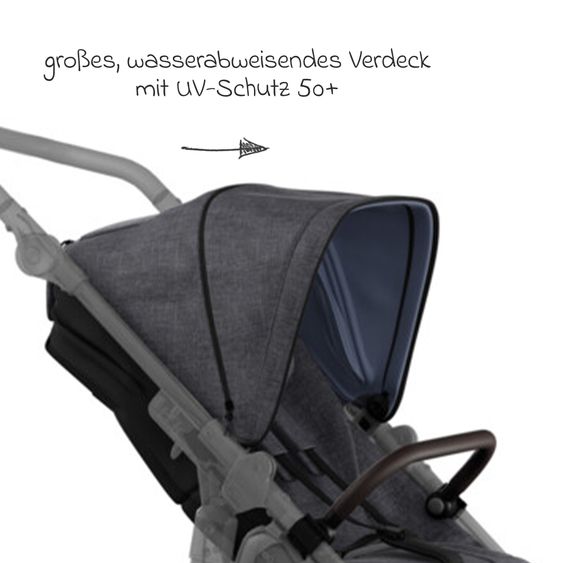TFK Sport-Einheit XXL Sportsitz für Mono 3/4 & Pro - Premium Grau