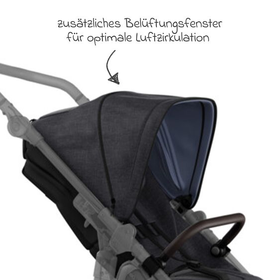 TFK Sport-Einheit XXL Sportsitz für Mono 3/4 & Pro - Premium Schwarz
