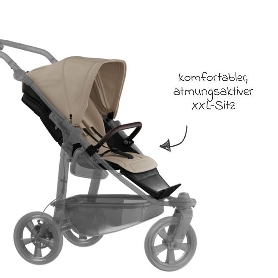 TFK Sport-Einheit XXL Sportsitz für Mono 3/4 & Pro - Sand