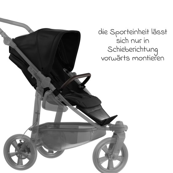 TFK Sport-Einheit XXL Sportsitz für Mono 3/4 & Pro - Schwarz