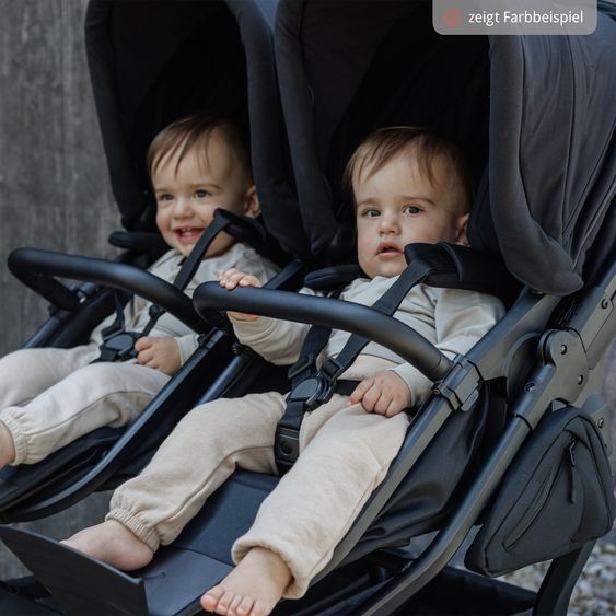 TFK Sports seat (1 x Follow-up Seat) for Duo incl. Footrest, Canopy + Safety Bar - Braun