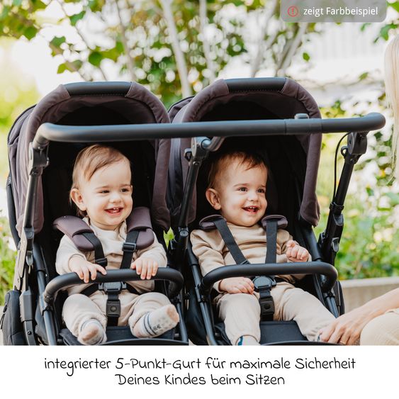 TFK Sports seat (1 x Follow-up Seat) for Duo incl. Footrest, Canopy + Safety Bar - Sand