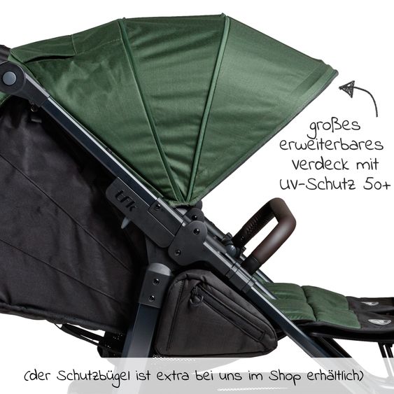 TFK Sportsitz (1 x XXL-Komfort-Sitz) für Duo 2 für Kinder bis 45 kg - Olive