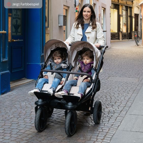 TFK Sportsitz (1 x XXL-Komfort-Sitz) für Duo 2 für Kinder bis 45 kg - Premium Grau