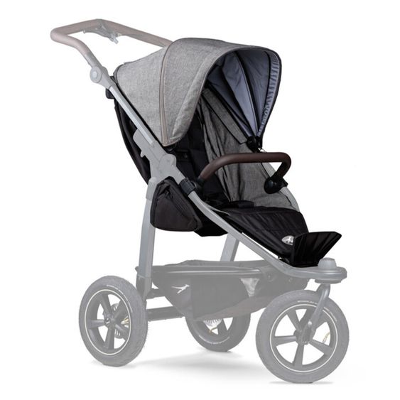 TFK Seggiolino sportivo per Mono 2 XXL con protezione dalle intemperie per bambini fino a 34 kg - Premium Grey