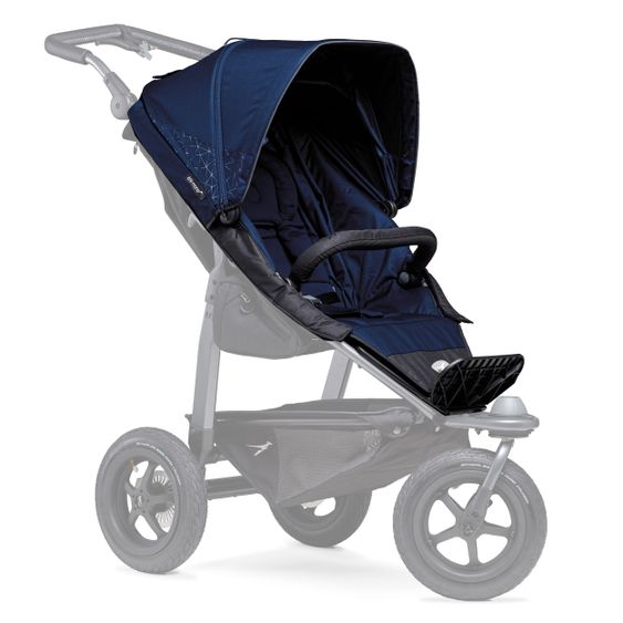 TFK Seggiolino sportivo per Mono - Seggiolino comfort XXL con protezione dalle intemperie per bambini fino a 34 kg - Marine