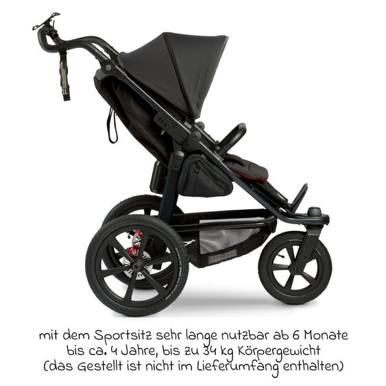 TFK Seggiolino sportivo per Pro XXL, seggiolino comfort per bambini fino a 34 kg - antracite