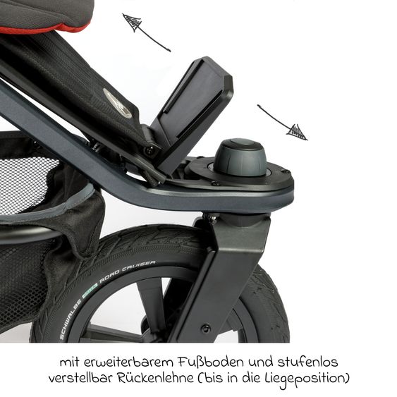 TFK Sportsitz für Pro XXL-Komfort-Sitz für Kinder bis 34 kg - Anthrazit