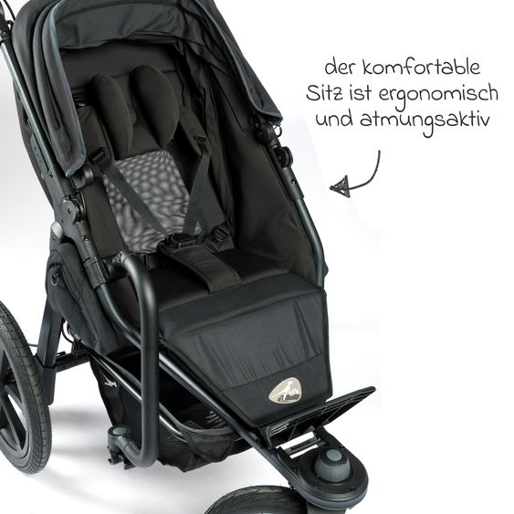 TFK Seggiolino sportivo per Pro XXL, seggiolino comfort per bambini fino a 34 kg - antracite