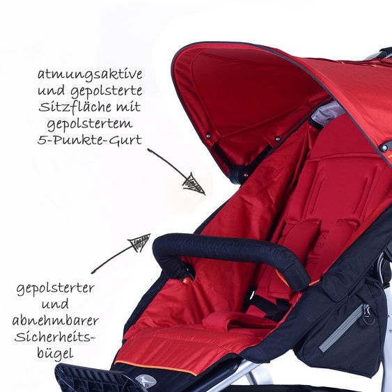 TFK Sportwagen Joggster Adventure - Tango Red