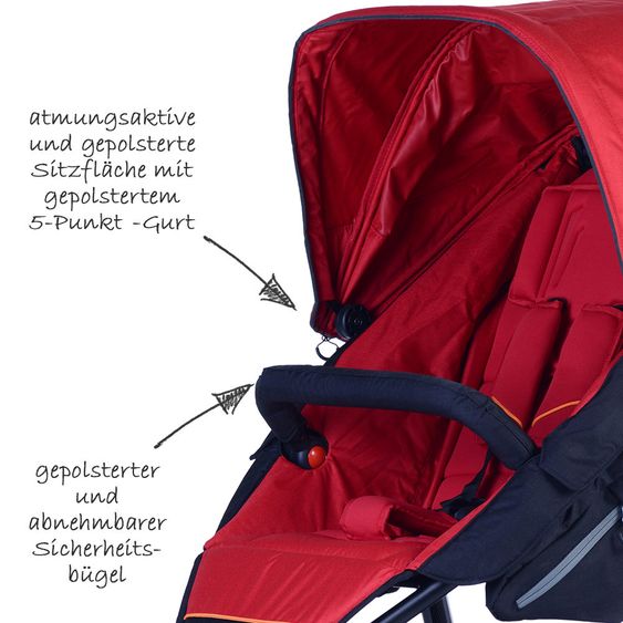TFK Sportwagen Joggster Trail - Tango Red