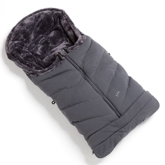 TFK Thermo-Fleece Fußsack mit verlängerbarem Fußteil - Grau