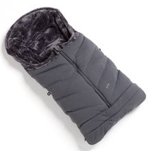 Thermo-Fleece Fußsack mit verlängerbarem Fußteil - Grau