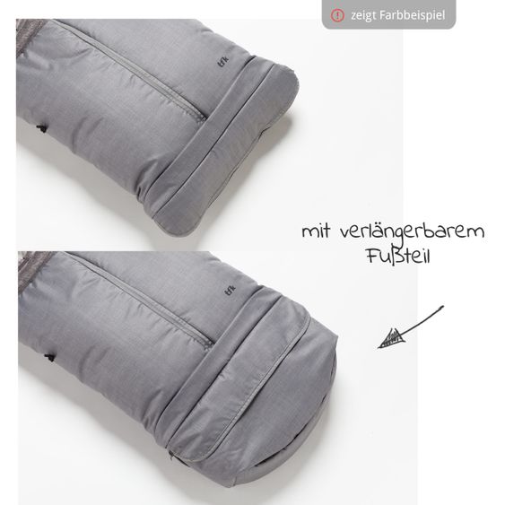 TFK Thermo-Fleece Fußsack mit verlängerbarem Fußteil - Olivgrün