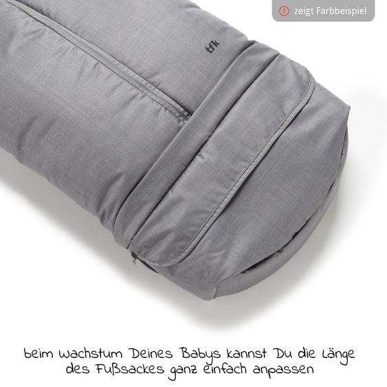 TFK Thermo-Fleece Fußsack mit verlängerbarem Fußteil - Sandbraun