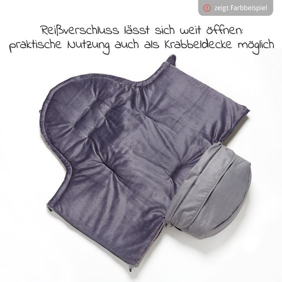 TFK Thermo-Fleece Fußsack mit verlängerbarem Fußteil - Sandbraun