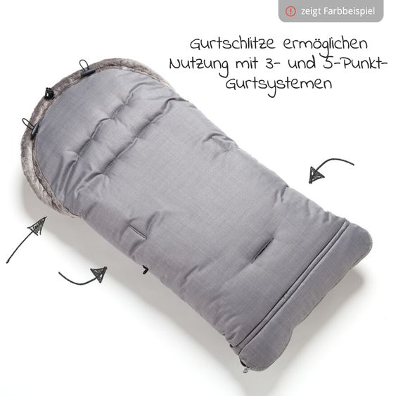 TFK Thermo-Fleece Fußsack mit verlängerbarem Fußteil - Sandbraun