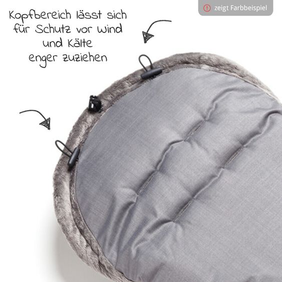 TFK Thermo-Fleece Fußsack mit verlängerbarem Fußteil - Sandbraun