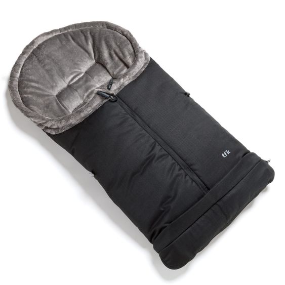 TFK Thermo-Fleece Fußsack mit verlängerbarem Fußteil - Schwarz