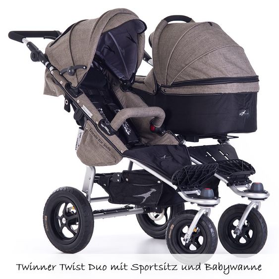 TFK Tragewanne Twinner Twist Duo - Premium Line Melange Schlamm