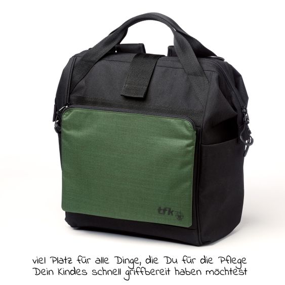 TFK Changing backpack incl. attachment, changing mat, bottle holder - Olive