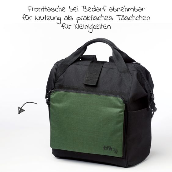 TFK Wickelrucksack inkl. Befestigung, Wicklauflage, Flaschenhalter - Olive