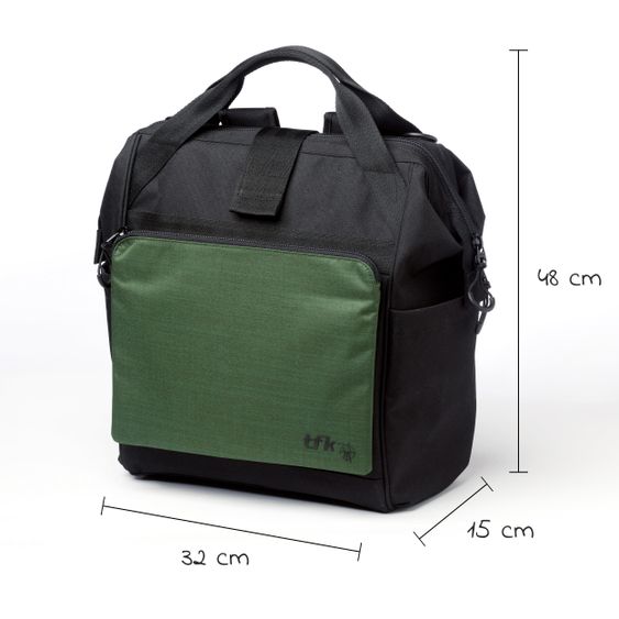 TFK Changing backpack incl. attachment, changing mat, bottle holder - Olive