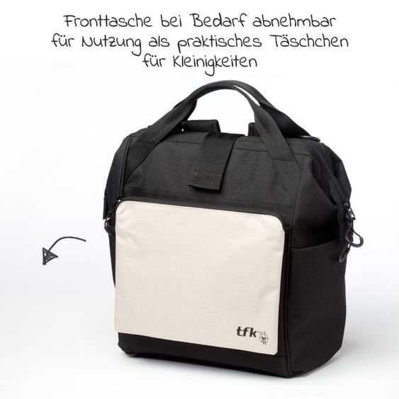 TFK Wickelrucksack inkl. Befestigung, Wicklauflage, Flaschenhalter - Sand