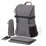 Changing backpack incl. changing mat & bottle holder - gray