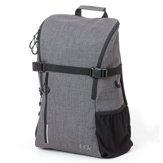 TFK Wickelrucksack inkl. Wickelunterlage & Flaschenhalter - Grau